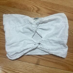 White Knotted Tube Top